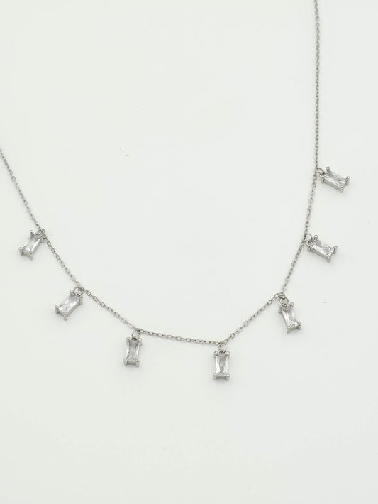 Rectangular Stone Chain Set