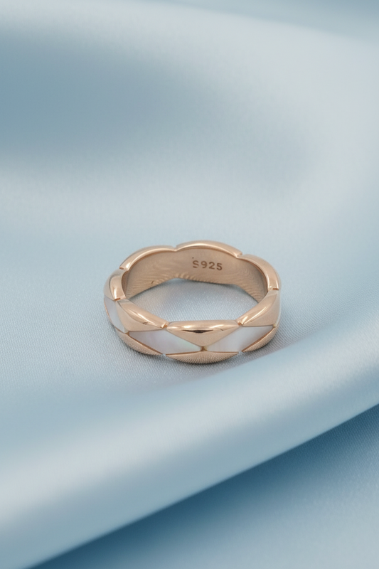 Rose Gold MOP Ring