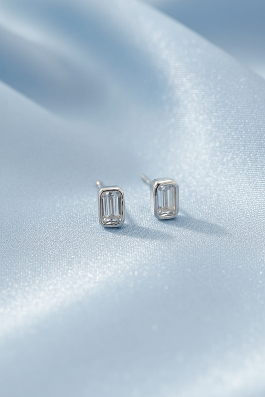 Emerald Solitaire Earring