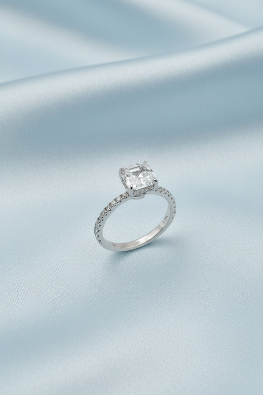 Square Solitaire Ring