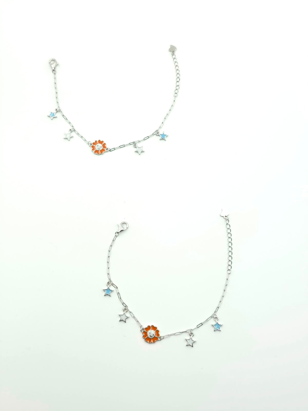 Orange Flower Baby Anklet