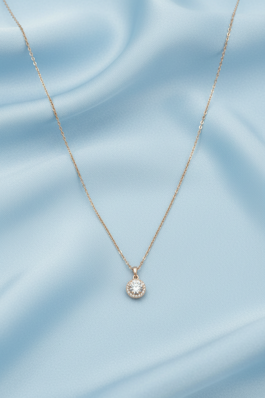 Solitaire Rose Chain Set