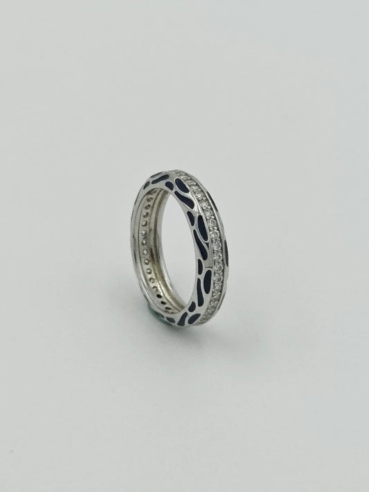Blue Enamel Ring