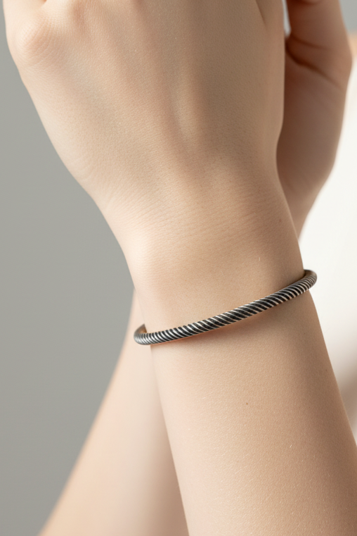 Oxodize Silver Bangles