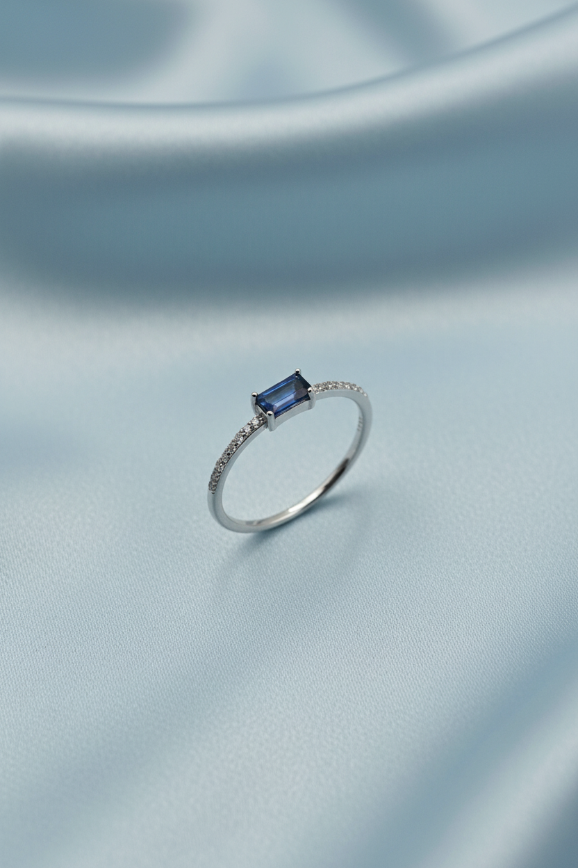 Blue Emerald Ring
