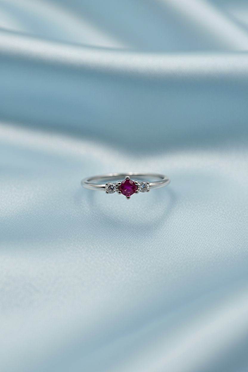 Ruby Solitaire Ring