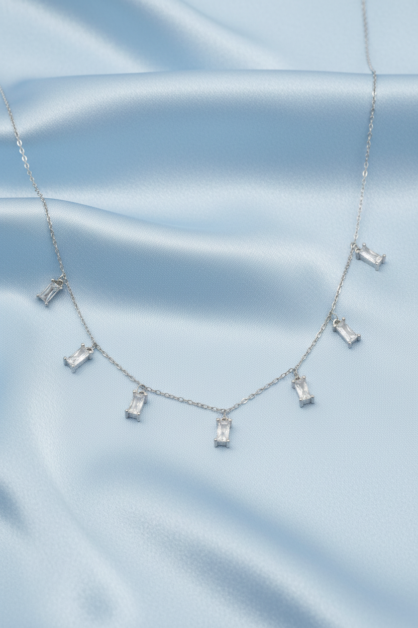 Rectangular Stone Chain Set