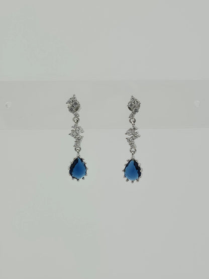 Blue Drop Long Earring