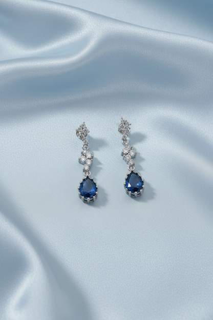 Blue Drop Long Earring