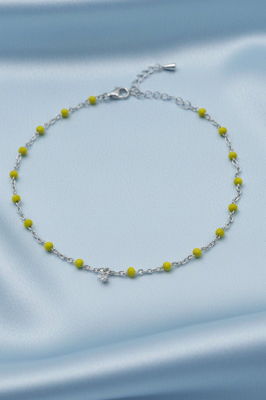 Yellow Enamel Anklet