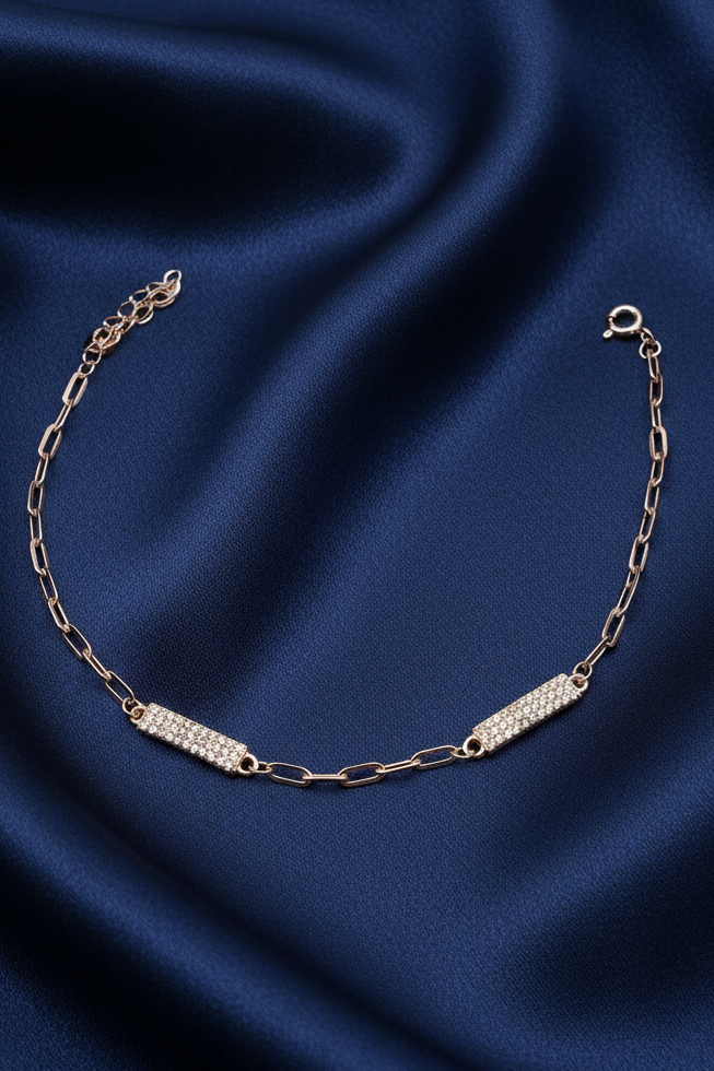 Rose Gold Paperclip Chain Bracelet