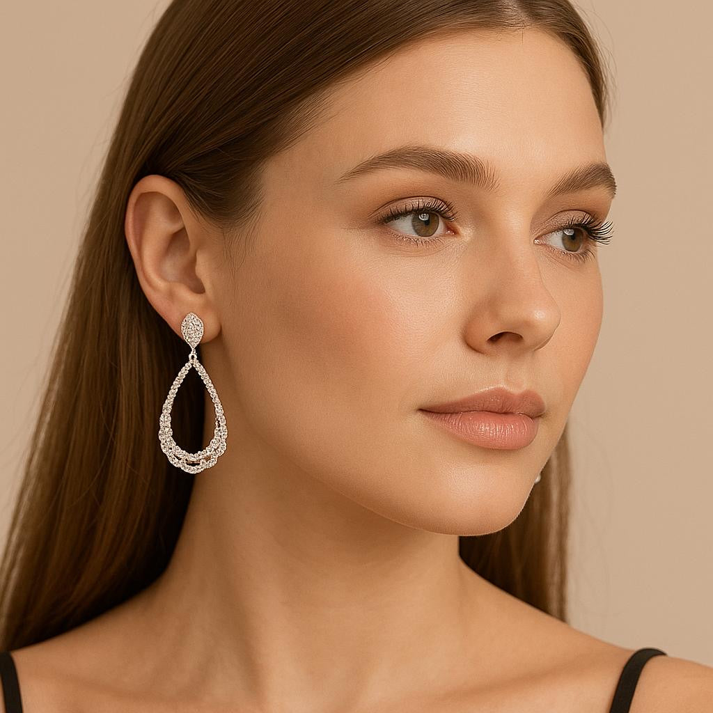 Half Oval Shape Pendant & Earring ( PB539 )
