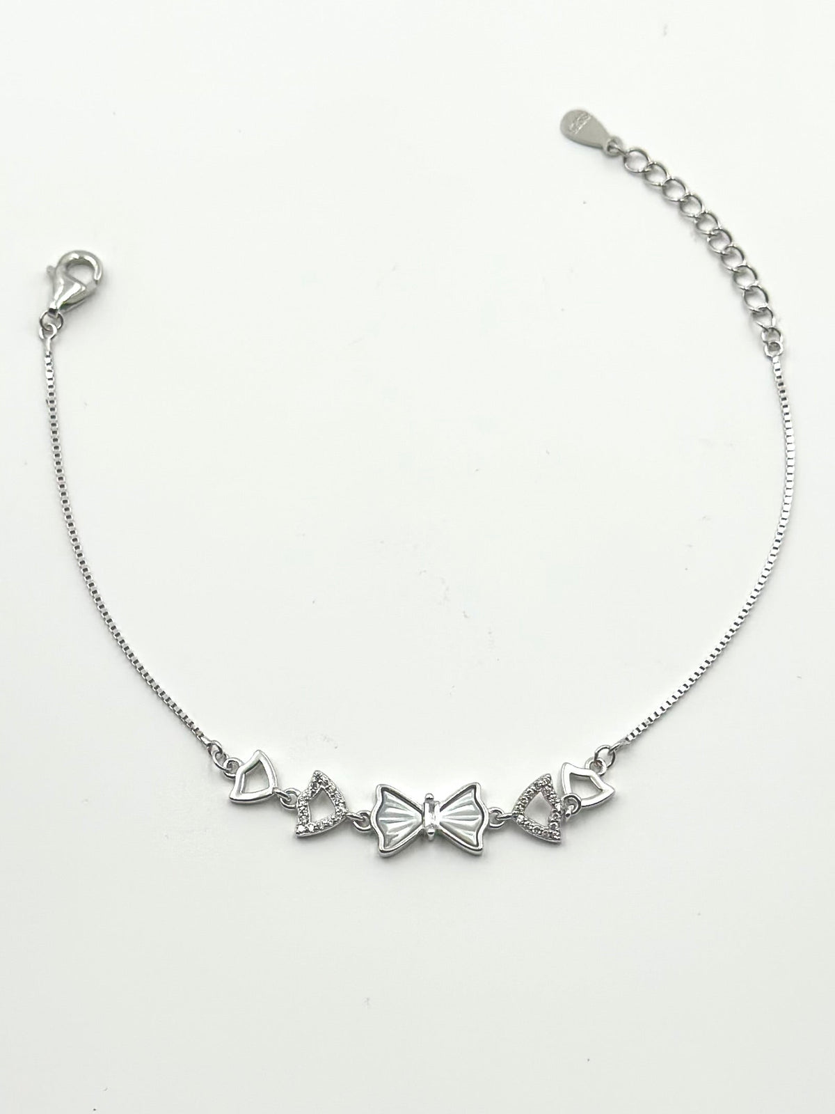 MOP Bow Charm Bracelet