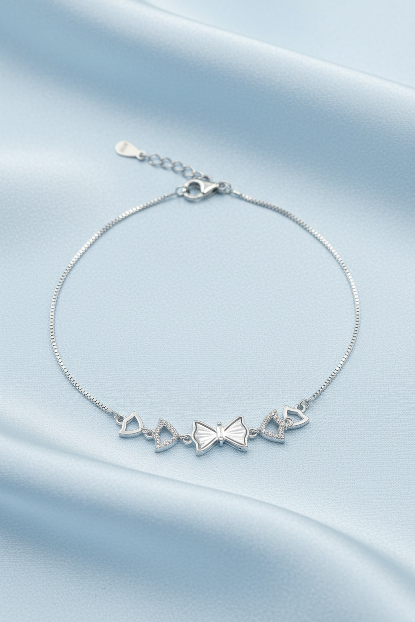 MOP Bow Charm Bracelet