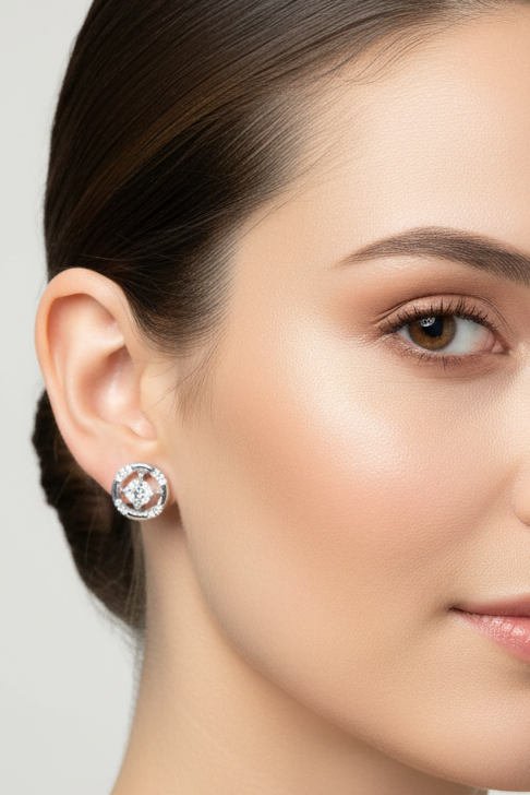 Classic Halo Stud Earrings