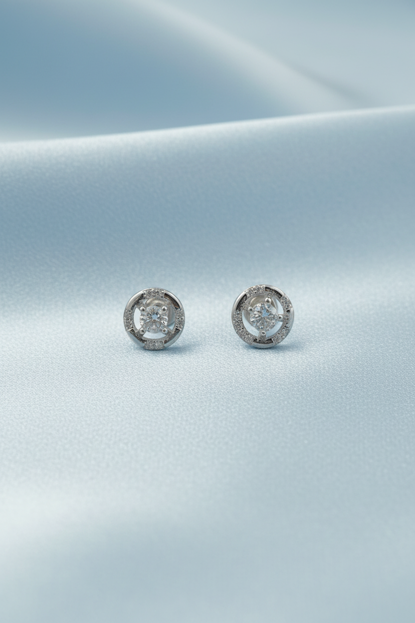 Classic Halo Stud Earrings