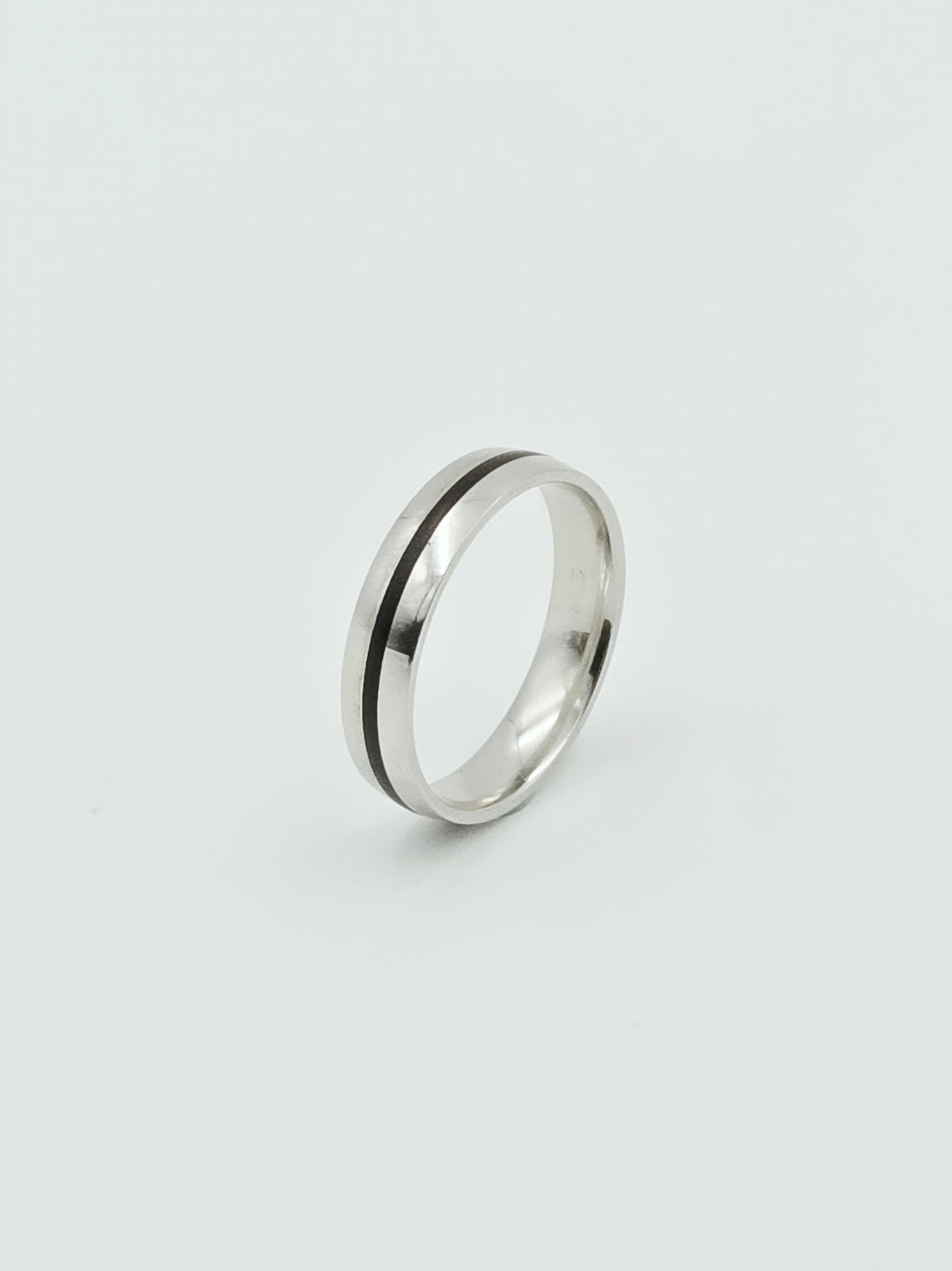 Black Stripes Band Ring