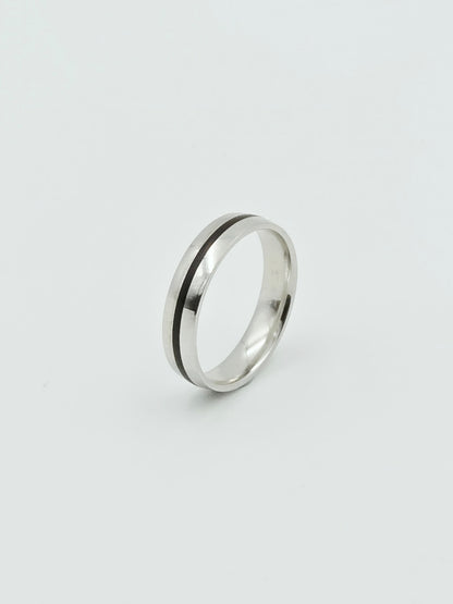 Black Stripes Band Ring