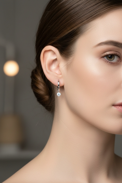 Hanging AD Collet Earring