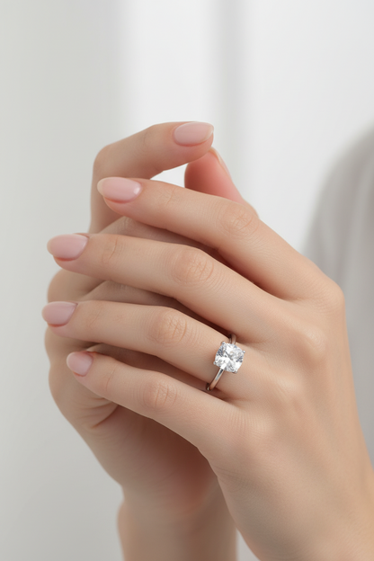 Square Solitaire Ring