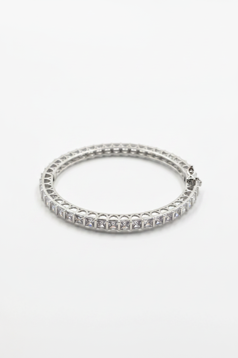 Square Diamond Eternity Bangles
