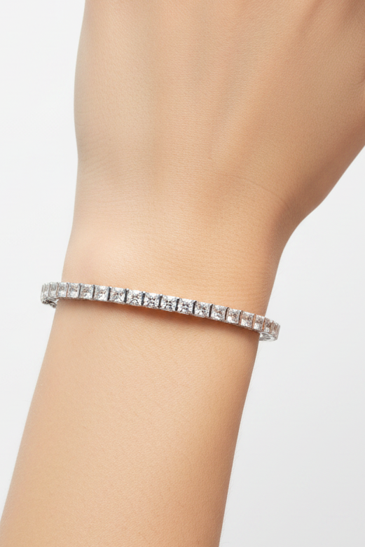 Square Diamond Eternity Bangles