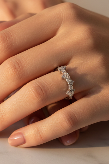 Multi Stone Cluster Ring