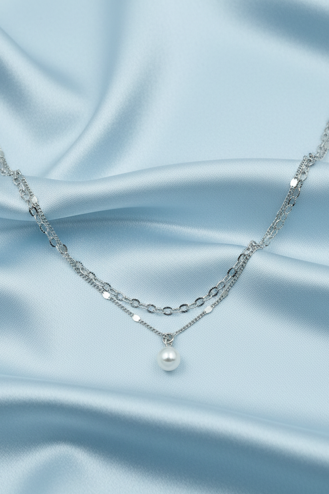 Double Layered Pearl Necklace
