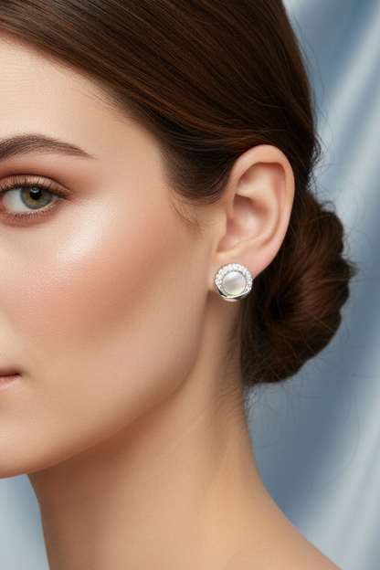 Round MOP Earring