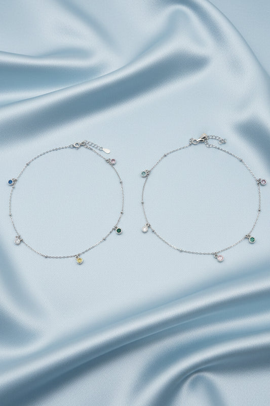 Small Circular Motifs Anklets