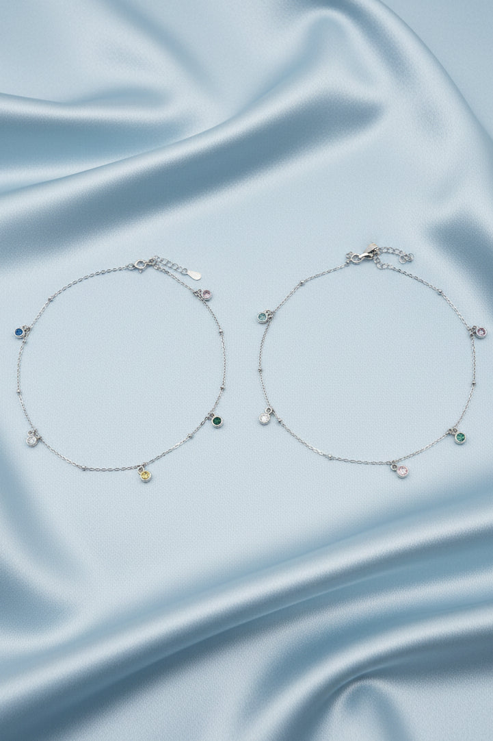 Small Circular Motifs Anklets