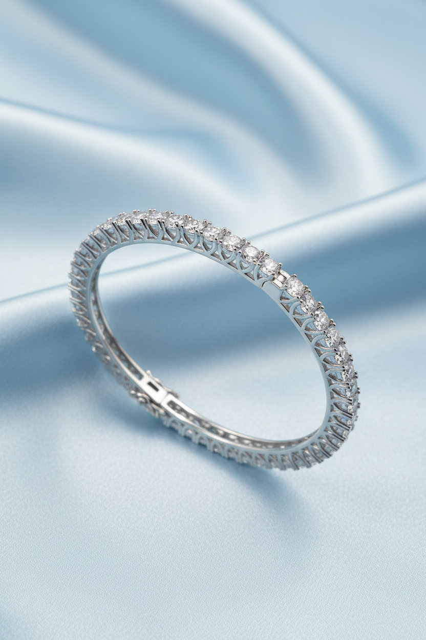 Round Diamond Eternity Bangles