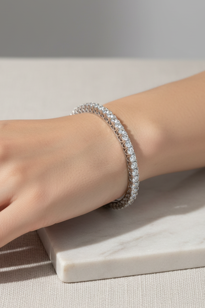 Round Diamond Eternity Bangles