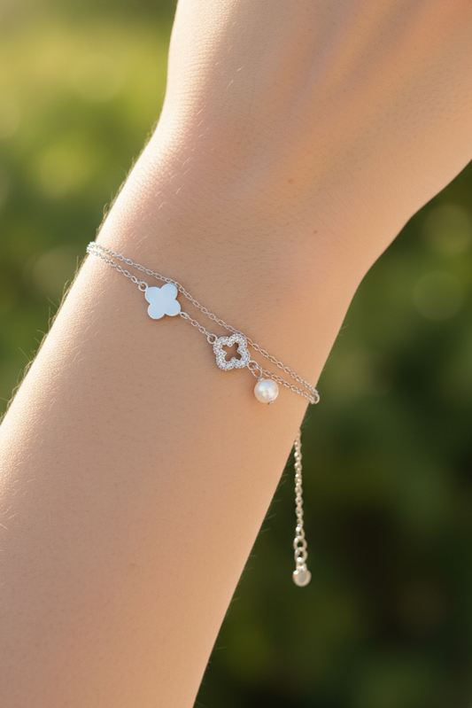 MOP Flower Bracelet