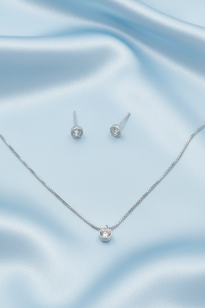 Minimalist Bezel-Set Solitaire Set
