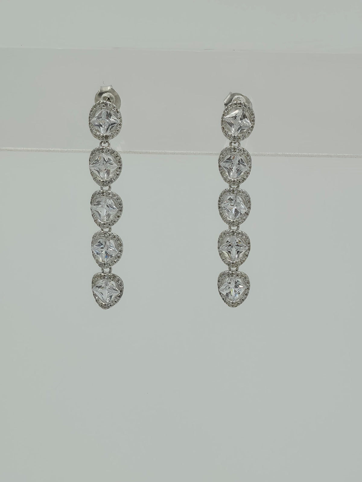 Diamond Shape Long Earring