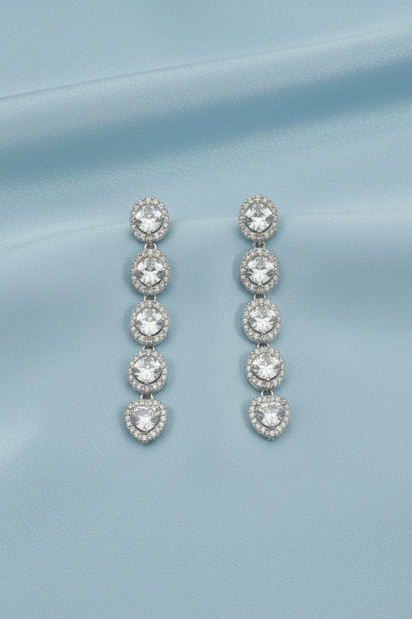 Diamond Shape Long Earring
