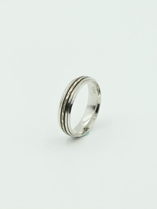Black Stripes Band Ring