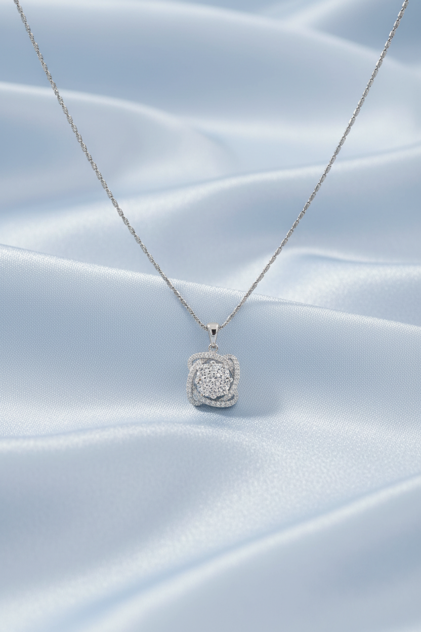 Square Shaped Pendant Set