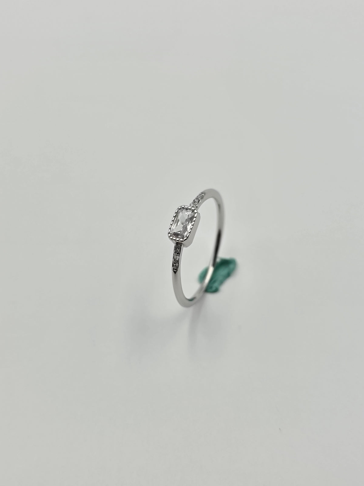 Emerald Cut Hallow Ring