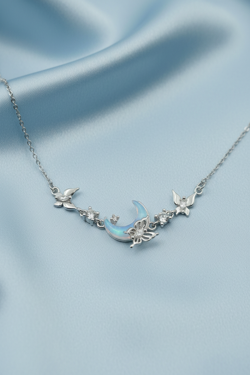 Delicate Moon Charm Bracelet