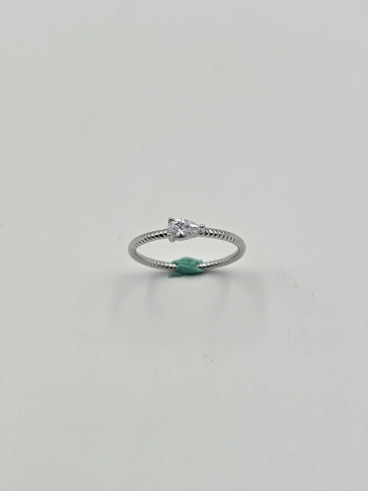 Pear Solitaire Ring