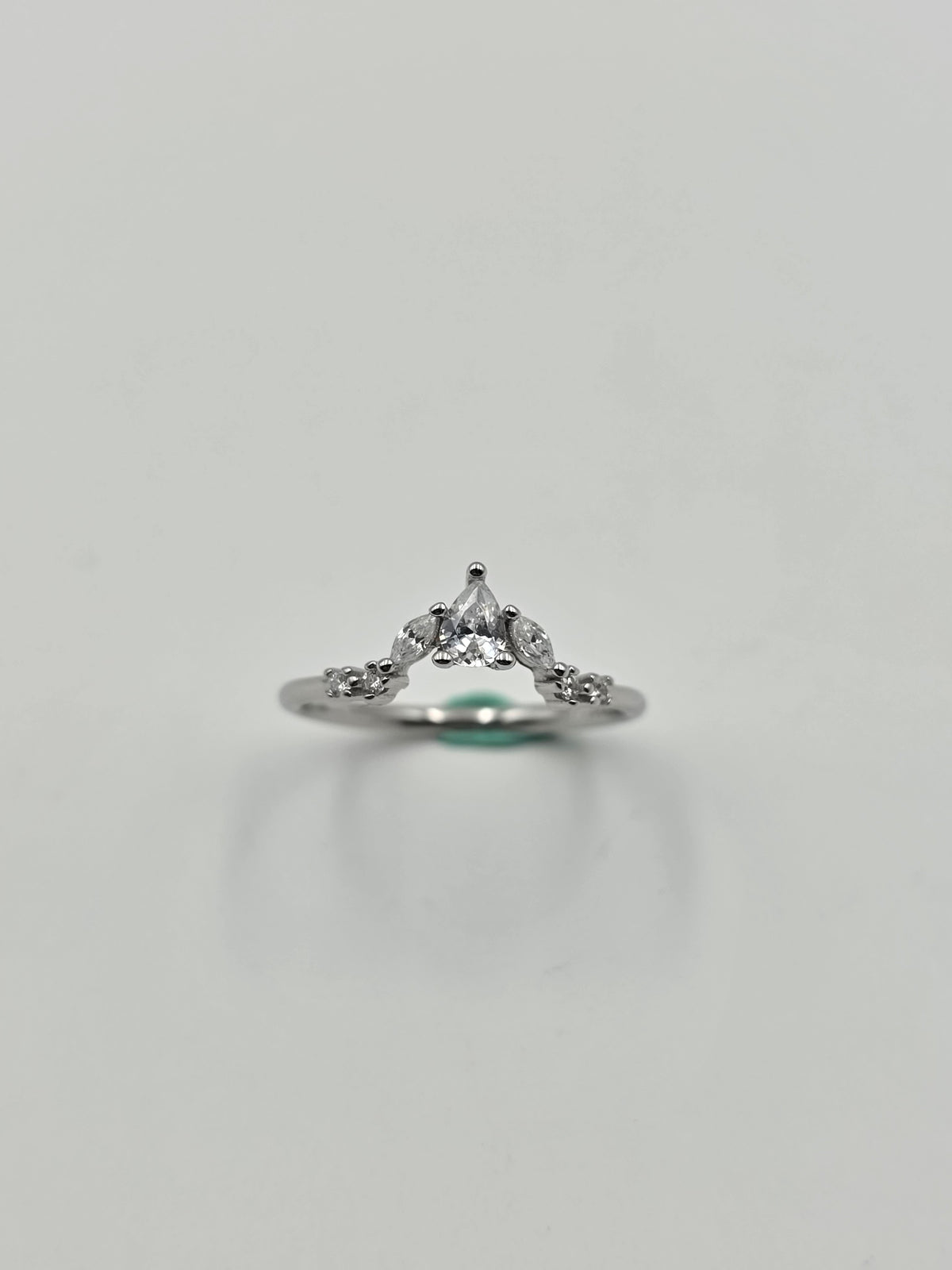 Pear Cut Crown Ring