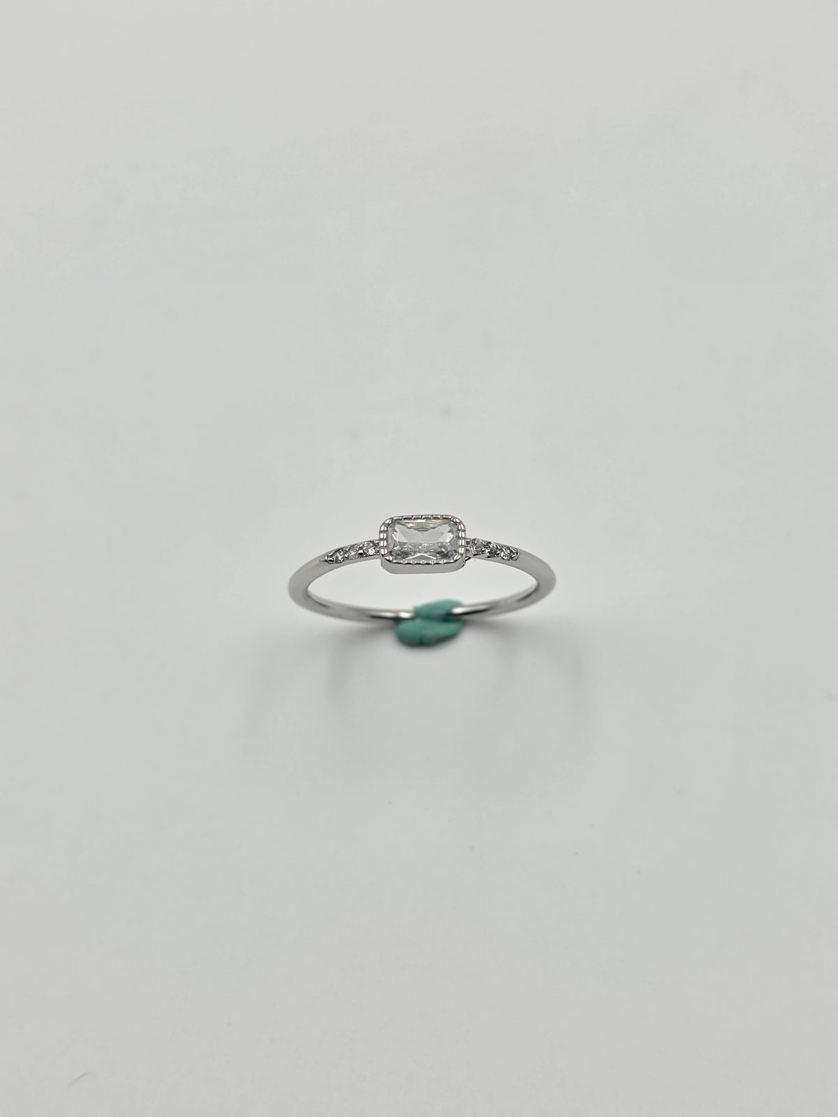 Emerald Cut Hallow Ring