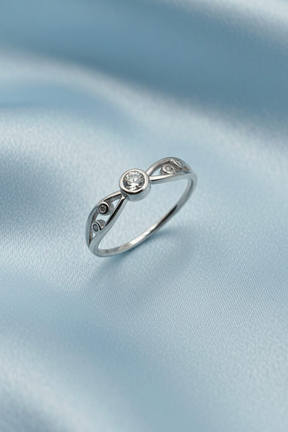 Infinity Solitaire Bezel Ring