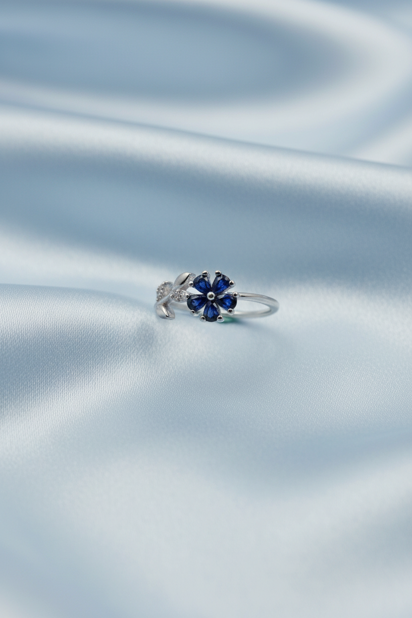 Blue Flower Ring