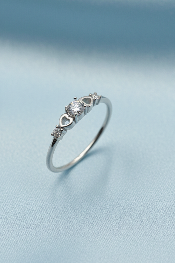 Interlocking Hearts & Round Ring