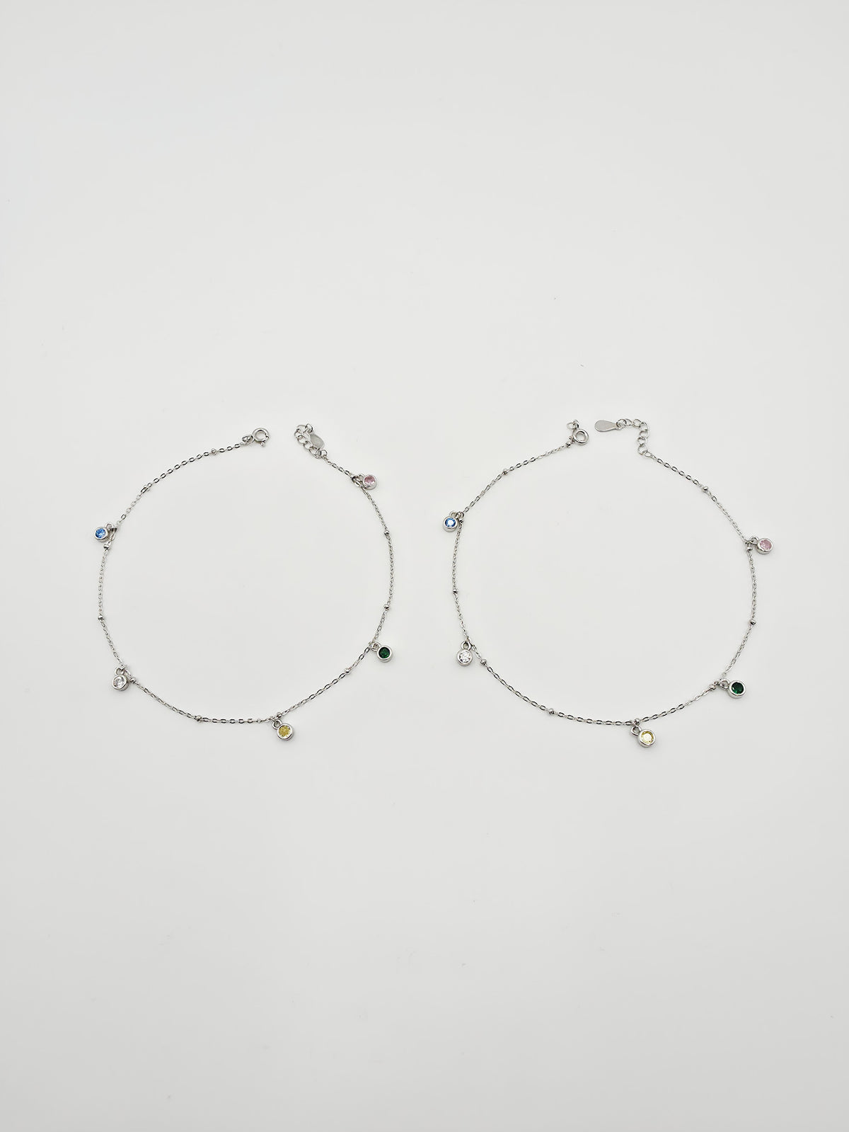 Small Circular Motifs Anklets