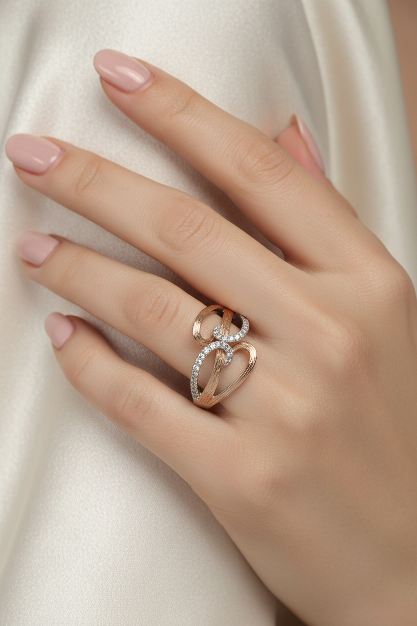 Dual Infinity Swirl Ring