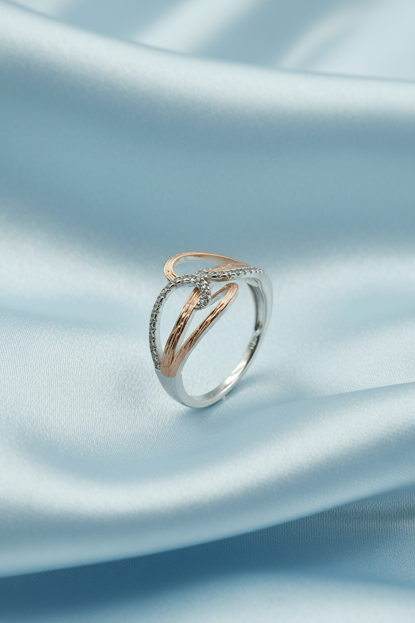 Dual Infinity Swirl Ring